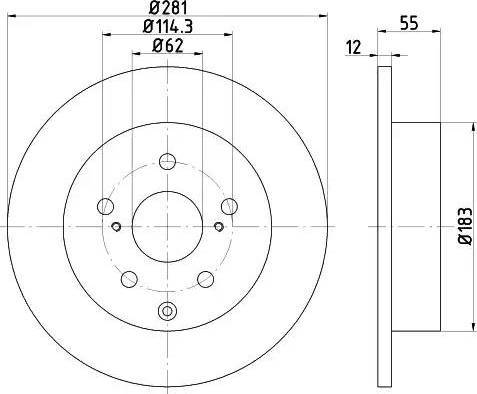 HELLA 8DD 355 114-071 - Kočioni disk www.molydon.hr