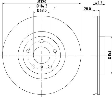 HELLA 8DD 355 114-101 - Kočioni disk www.molydon.hr