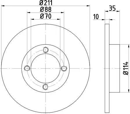 HELLA 8DD 355 114-851 - Kočioni disk www.molydon.hr