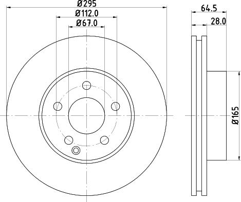 HELLA 8DD 355 123-701 - Kočioni disk www.molydon.hr