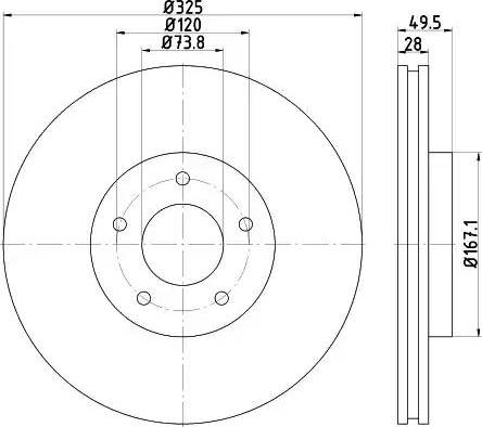 HELLA 8DD 355 115-951 - Kočioni disk www.molydon.hr