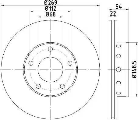 HELLA 8DD 355 115-441 - Kočioni disk www.molydon.hr