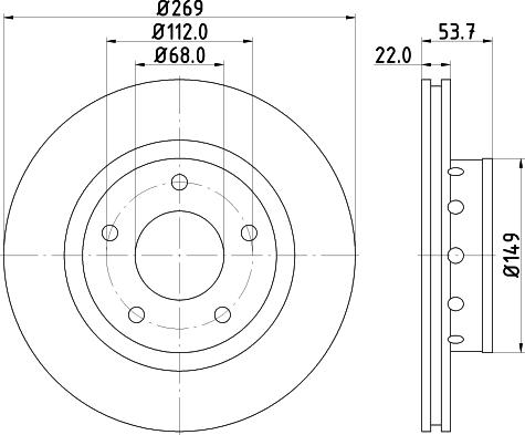 HELLA 8DD 355 115-442 - Kočioni disk www.molydon.hr