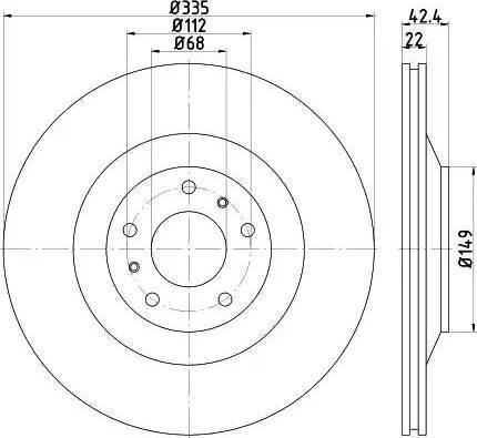 HELLA 8DD 355 115-461 - Kočioni disk www.molydon.hr