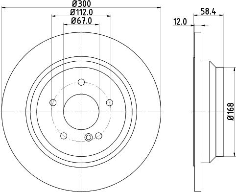 HELLA 8DD 355 115-412 - Kočioni disk www.molydon.hr