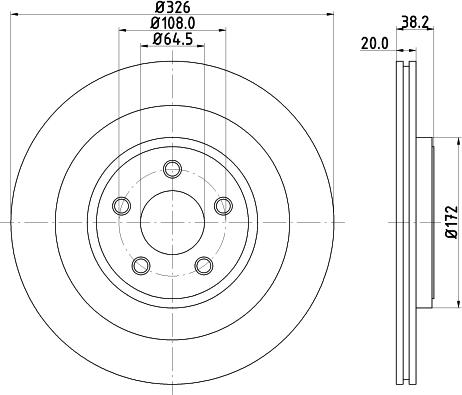 HELLA 8DD 355 115-582 - Kočioni disk www.molydon.hr