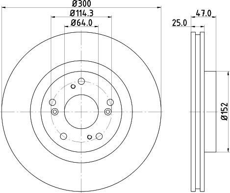 HELLA 8DD 355 115-571 - Kočioni disk www.molydon.hr