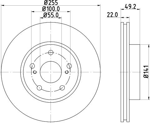 HELLA 8DD 355 115-691 - Kočioni disk www.molydon.hr