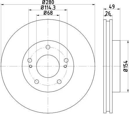 HELLA 8DD 355 115-641 - Kočioni disk www.molydon.hr