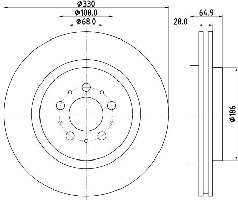 HELLA 8DD 355 115-602 - Kočioni disk www.molydon.hr