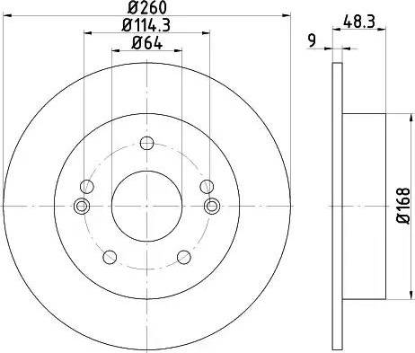 HELLA 8DD 355 115-031 - Kočioni disk www.molydon.hr