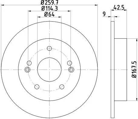 HELLA 8DD 355 115-021 - Kočioni disk www.molydon.hr