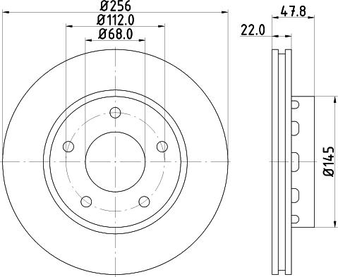 HELLA 8DD 355 115-182 - Kočioni disk www.molydon.hr