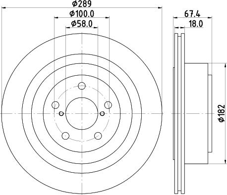 HELLA 8DD 355 115-121 - Kočioni disk www.molydon.hr