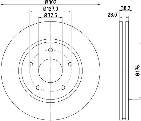 HELLA 8DD 355 115-841 - Kočioni disk www.molydon.hr