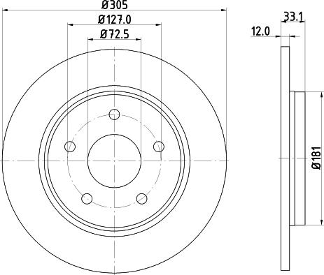 HELLA 8DD 355 129-001 - Kočioni disk www.molydon.hr