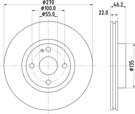 HELLA 8DD 355 115-361 - Kočioni disk www.molydon.hr