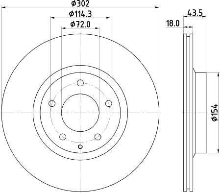 HELLA 8DD 355 115-211 - Kočioni disk www.molydon.hr