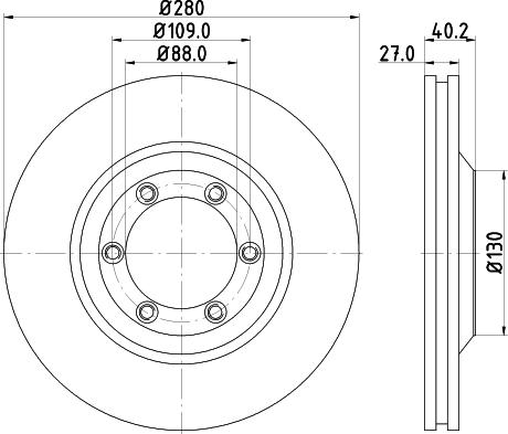 HELLA 8DD 355 115-231 - Kočioni disk www.molydon.hr