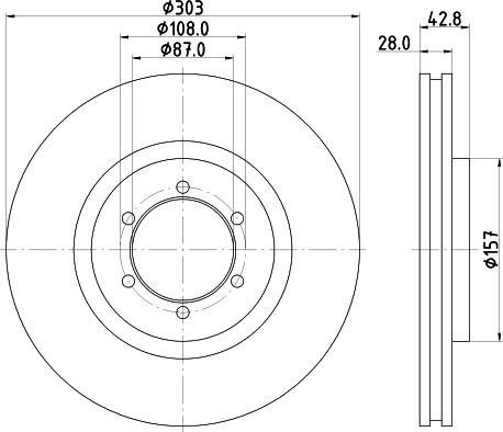 HELLA 8DD 355 115-721 - Kočioni disk www.molydon.hr