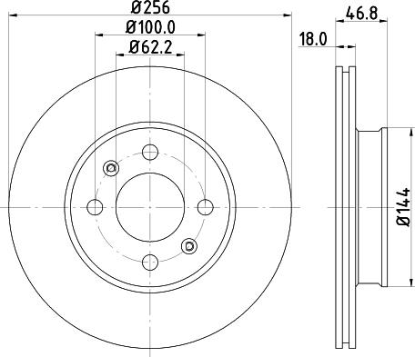 HELLA 8DD 355 116-561 - Kočioni disk www.molydon.hr