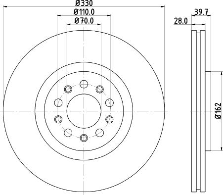 HELLA 8DD 355 116-651 - Kočioni disk www.molydon.hr