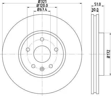 HELLA 8DD 355 121-581 - Kočioni disk www.molydon.hr