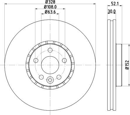 HELLA 8DD 355 116-181 - Kočioni disk www.molydon.hr