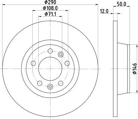 HELLA 8DD 355 116-171 - Kočioni disk www.molydon.hr