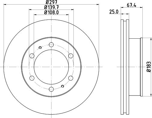 HELLA 8DD 355 116-821 - Kočioni disk www.molydon.hr