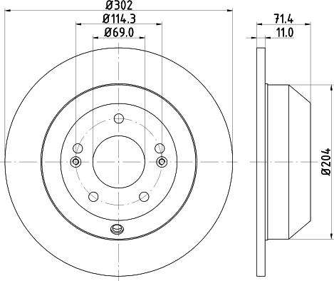 HELLA 8DD 355 116-871 - Kočioni disk www.molydon.hr