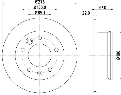 HELLA 8DD 355 111-001 - Kočioni disk www.molydon.hr