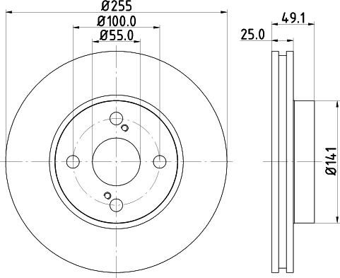 HELLA 8DD 355 110-431 - Kočioni disk www.molydon.hr