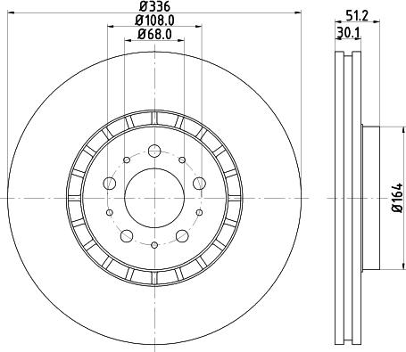 HELLA 8DD 355 110-592 - Kočioni disk www.molydon.hr