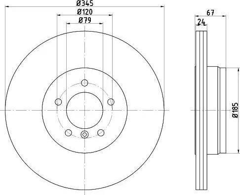 HELLA 8DD 355 122-051 - Kočioni disk www.molydon.hr