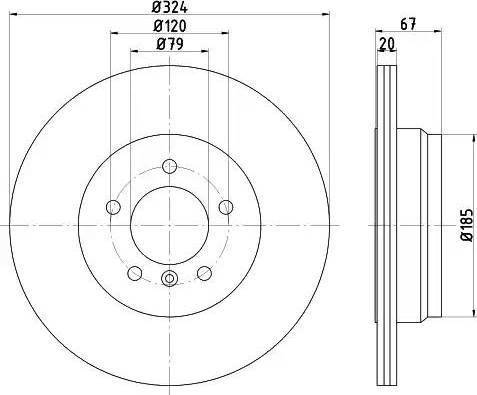 HELLA 8DD 355 122-041 - Kočioni disk www.molydon.hr