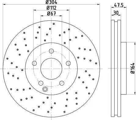 HELLA 8DD 355 110-161 - Kočioni disk www.molydon.hr