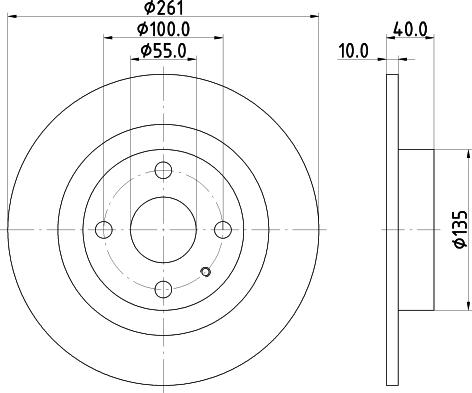 HELLA 8DD 355 110-861 - Kočioni disk www.molydon.hr