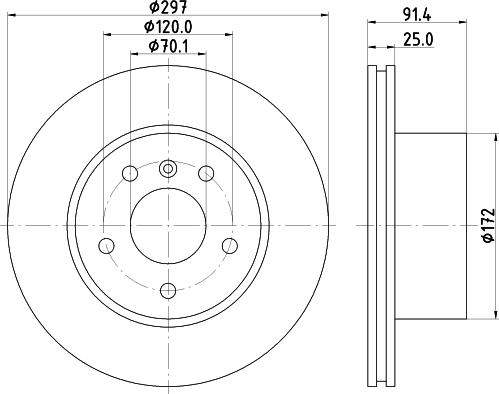 HELLA 8DD 355 110-811 - Kočioni disk www.molydon.hr