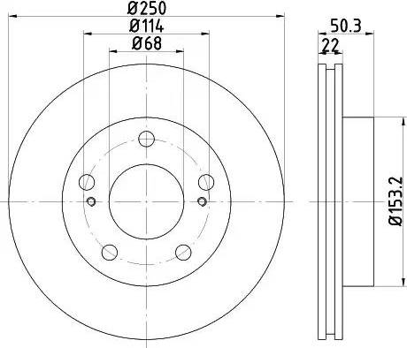 HELLA 8DD 355 110-821 - Kočioni disk www.molydon.hr