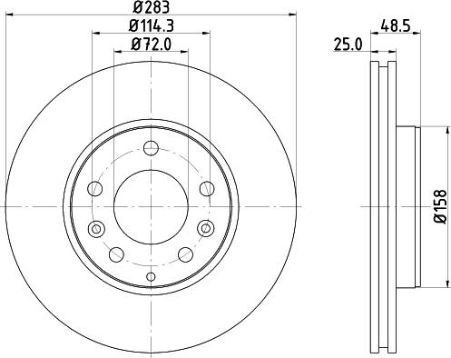 HELLA 8DD 355 128-181 - Kočioni disk www.molydon.hr