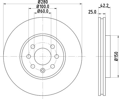 HELLA 8DD 355 110-251 - Kočioni disk www.molydon.hr