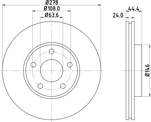 HELLA 8DD 355 110-281 - Kočioni disk www.molydon.hr