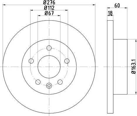 HELLA 8DD 355 110-721 - Kočioni disk www.molydon.hr