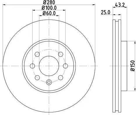 HELLA 8DD 355 110-741 - Kočioni disk www.molydon.hr