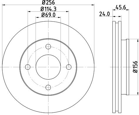 HELLA 8DD 355 111-511 - Kočioni disk www.molydon.hr