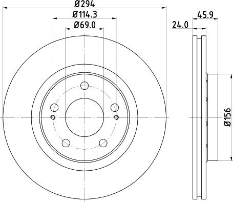 HELLA 8DD 355 111-571 - Kočioni disk www.molydon.hr