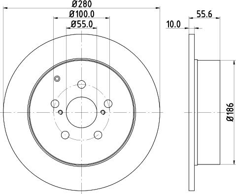 HELLA 8DD 355 111-671 - Kočioni disk www.molydon.hr