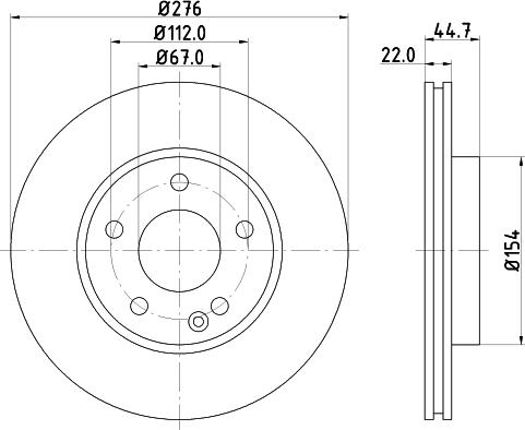 HELLA 8DD 355 111-061 - Kočioni disk www.molydon.hr