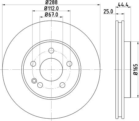 HELLA 8DD 355 111-082 - Kočioni disk www.molydon.hr